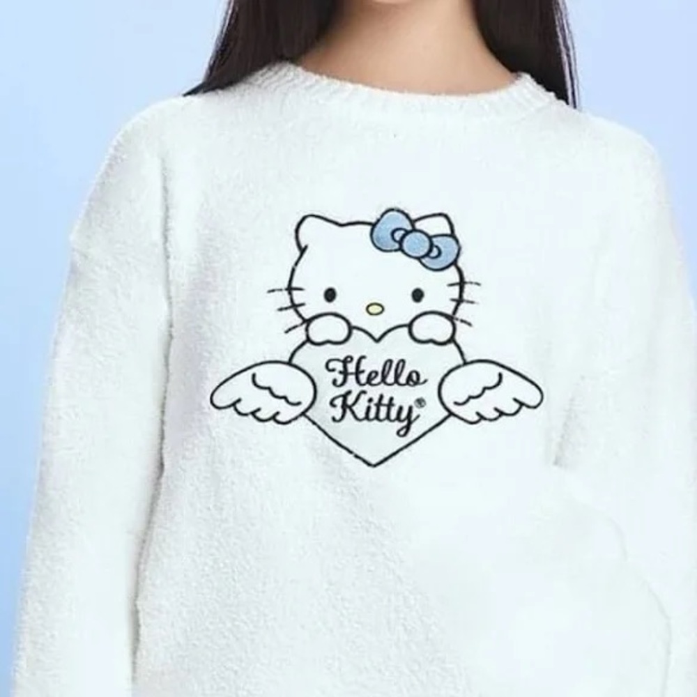 Forever 21 Angel Hello Kitty White Pajama Sweater - Size Small